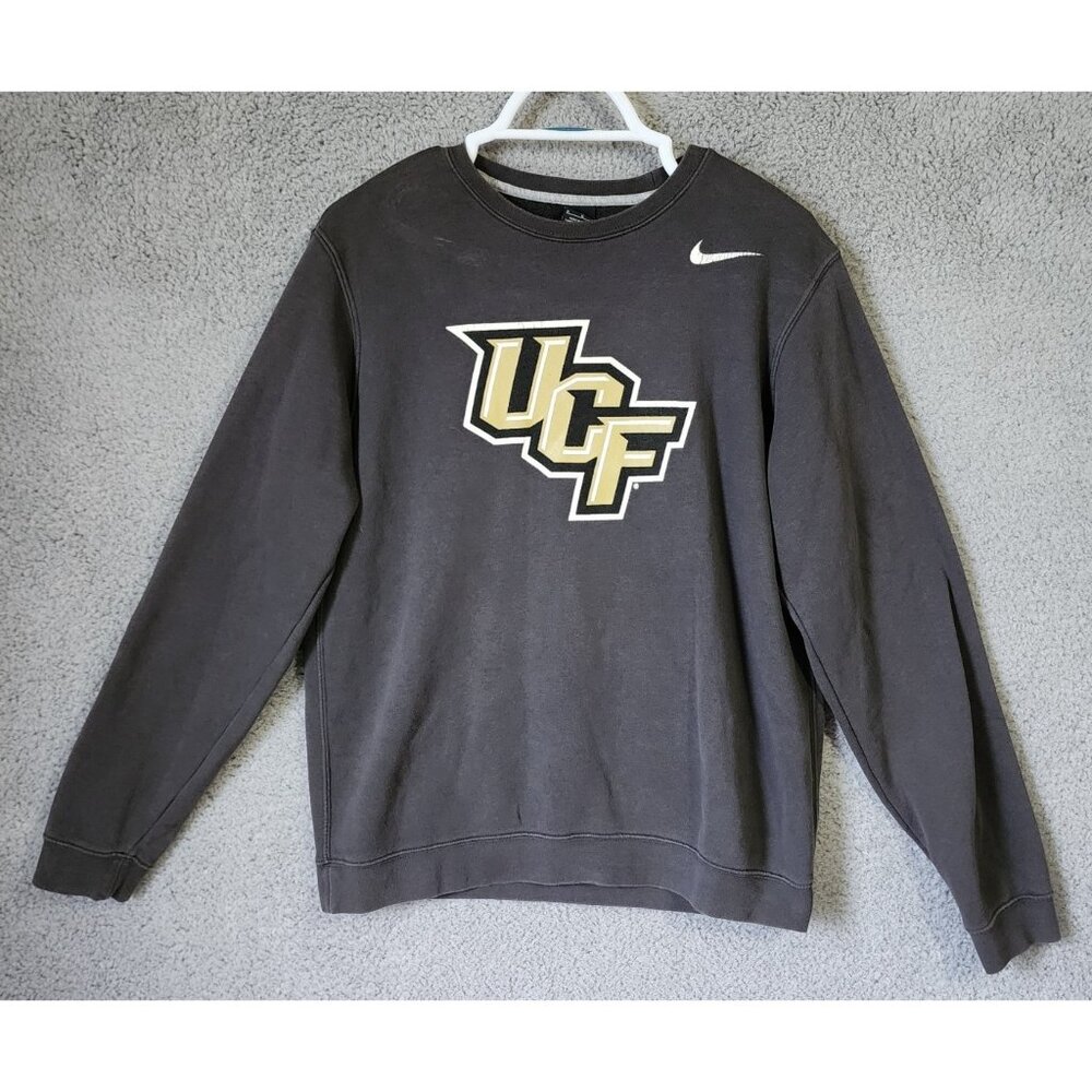 Nike University of Central Florida UCF Knights Size Medium Gray Logo Sweatshirt